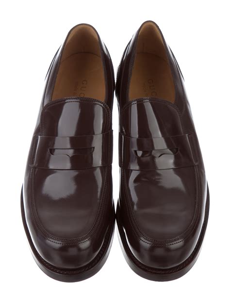 gucci brown patent leather heels|gucci patent loafers.